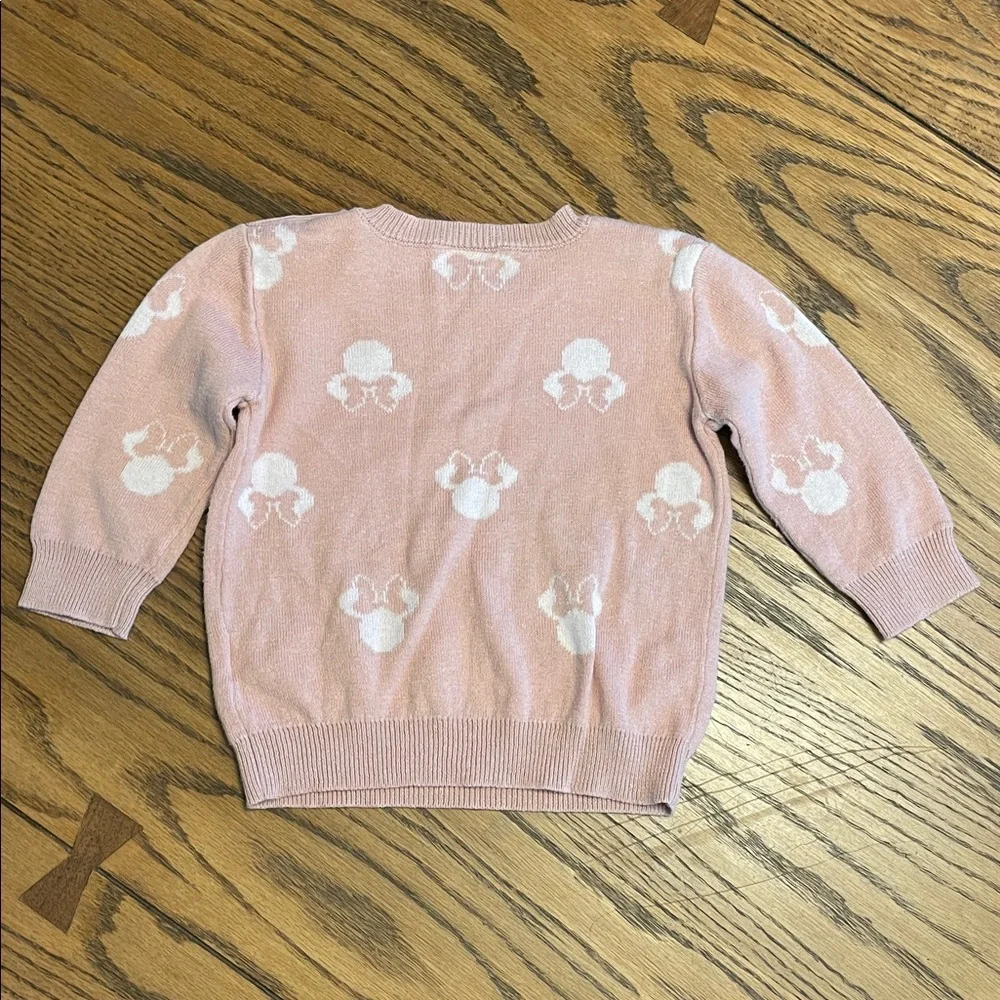 Disney Baby Pink Blush Knit Minnie Mouse Sweater size 6-9 mo
